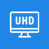 Icône illustrant la qualité HD, Full HD et 4K d'un abonnement IPTV Premium