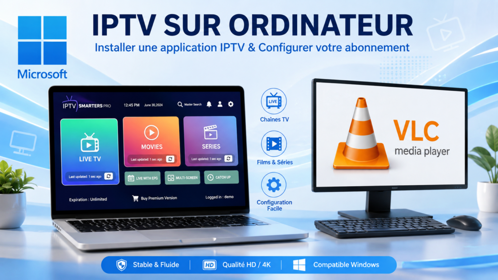 IPTV sur ordinateur avec Smarters Pro et VLC sur Windows
